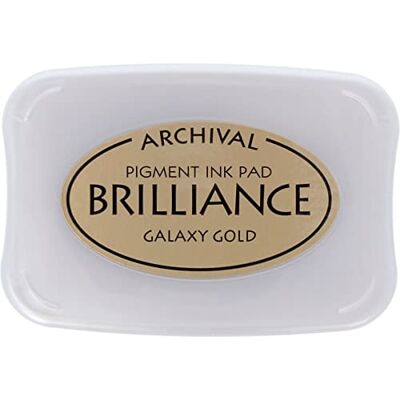 Tsukineko BR000091 Brilliance Galaxy Pad, Gold Ink Tsukineko BR000091 Brilliance Galaxy Pad, Gold Ink