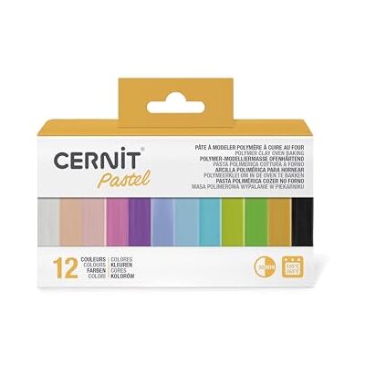 Cernit CEASS002C an Assortment of 12 Mini Clay Blocks 25g Polymer Clay assortments of 12 Pastel Colours Number one Range Modelling DIY Adults Cernit CEASS002C an Assortment of 12 Mini Clay Blocks 25g Polymer Clay assortments of 12 Pastel Colours Number one Range Modelling DIY Adults
