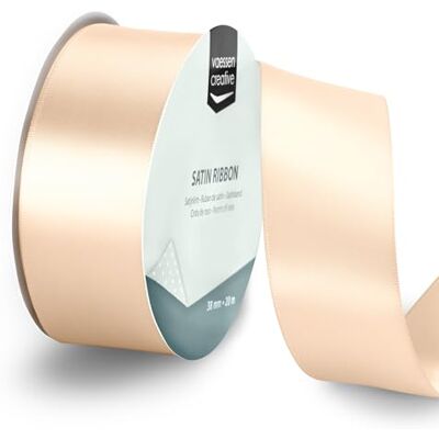 Creative Labs Satin Ribbon Ivory 65.6 ft x 1.5" Thin Ribbon for Gift Wrapping and Crafting, 20m x 38mm Creative Labs Satin Ribbon Ivory 65.6 ft x 1.5" Thin Ribbon for Gift Wrapping and Crafting, 20m x 38mm