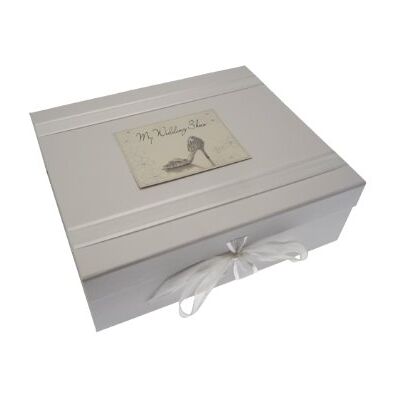 WHITE COTTON CARDS My Wedding Shoes Large Keepsake Box WHITE COTTON CARDS My Wedding Shoes Large Keepsake Box