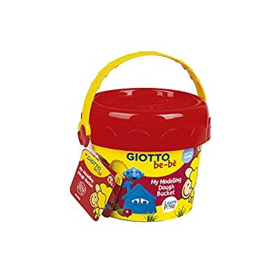 GIOTTO be-bè Soft Modelling Dough Bucket 5 Dough Pots & 4 Tools Assorted Colours & Tools, For Children & Primary Schools GIOTTO be-bè Soft Modelling Dough Bucket 5 Dough Pots & 4 Tools Assorted Colours & Tools, For Children & Primary Schools