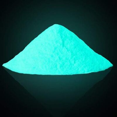 SFXC Glow in the Dark Photoluminescent Pigment 100g – Aqua SFXC Glow in the Dark Photoluminescent Pigment 100g – Aqua