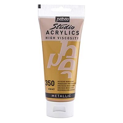 PEBEO 832-350 100 ml Studio Acrylic Paint, Iridescent Rich Gold PEBEO 832-350 100 ml Studio Acrylic Paint, Iridescent Rich Gold