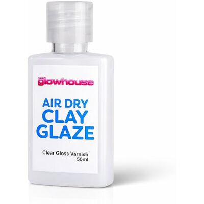 The Glowhouse Clay Glaze 50ml Gloss Varnish – Clear, Water-Based Sealer for Polymer Clay, Air Dry Clay & Crafts – High-Gloss Finish, Non-Toxic Clay Varnish for DIY, Jewelry & Modeling Projects The Glowhouse Clay Glaze 50ml Gloss Varnish – Clear, Water-Based Sealer for Polymer Clay, Air Dry Clay & Crafts – High-Gloss Finish, Non-Toxic Clay Varnish for DIY, Jewelry & Modeling Projects
