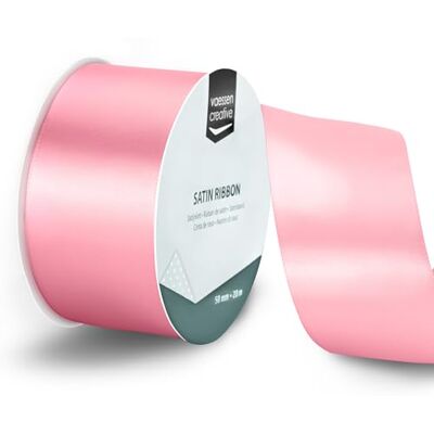 Creative Labs Satin Ribbon Light Pink 65.6 ft x 2" Thin Ribbon for Gift Wrapping and Crafting, 20m x 50mm Creative Labs Satin Ribbon Light Pink 65.6 ft x 2" Thin Ribbon for Gift Wrapping and Crafting, 20m x 50mm