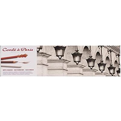 Cont� � Paris Conté à Paris 50126 Sketching Box Set 12 Pastels of Assorted Colours + 3 Pencils of Assorted Colours + Accessories Cont� � Paris Conté à Paris 50126 Sketching Box Set 12 Pastels of Assorted Colours + 3 Pencils of Assorted Colours + Accessories
