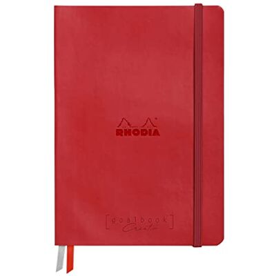 Rhodia 194160C Rigid Notebook Goalbook Creation Poppy A5 14.8 x 21 cm Plain 100 p White Technical Wash 200 g/m² 2 Ribbons Imitation Leather Cover Rhodia 194160C Rigid Notebook Goalbook Creation Poppy A5 14.8 x 21 cm Plain 100 p White Technical Wash 200 g/m² 2 Ribbons Imitation Leather Cover