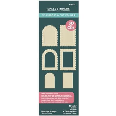Spellbinders Postage Stamps 3D Emboss & Cut Folder from The Holiday Magic Collection Spellbinders Postage Stamps 3D Emboss & Cut Folder from The Holiday Magic Collection