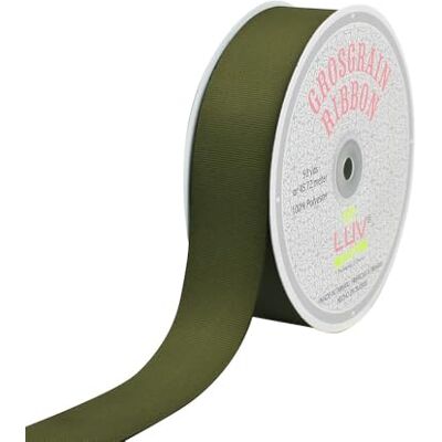 LUV Ribbons Creative Ideas Solid Grosgrain Ribbon for Crafting, 1-12-Inch by 50-Yard, Moss Green LUV Ribbons Creative Ideas Solid Grosgrain Ribbon for Crafting, 1-12-Inch by 50-Yard, Moss Green
