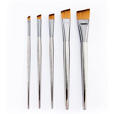 Royal & Langnickel Zen 5 Piece All Media Angular Paint Brush Set,Gold,L Royal & Langnickel Zen 5 Piece All Media Angular Paint Brush Set,Gold,L