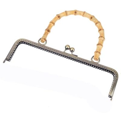 CSSHNL Bag Clasp Vintage Style Metal Purse Bag Frame Kiss Clasp Lock with Bamboo Handle Jewelry Clasps Sewing Fasteners Purse Making Supplies Bag Making Accessories(25cm light) CSSHNL Bag Clasp Vintage Style Metal Purse Bag Frame Kiss Clasp Lock with Bamboo Handle Jewelry Clasps Sewing Fasteners Purse Making Supplies Bag Making Accessories(25cm light)