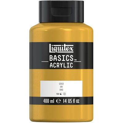 Liquitex Basics Acrylic Paint, Gold, 400 ml Bottle Liquitex Basics Acrylic Paint, Gold, 400 ml Bottle