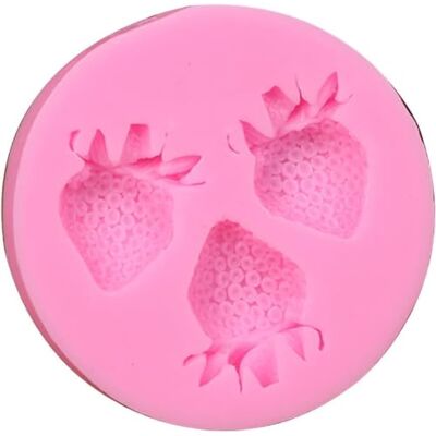 Zhhuoc 3D Strawberry Silicone Mold Reusable Non-Stick Design for Cake Decorating, Chocolate, Resin Crafts and Polymer Clay, Multi-Purpose Baking and Craft Tool (Pink) Zhhuoc 3D Strawberry Silicone Mold Reusable Non-Stick Design for Cake Decorating, Chocolate, Resin Crafts and Polymer Clay, Multi-Purpose Baking and Craft Tool (Pink)
