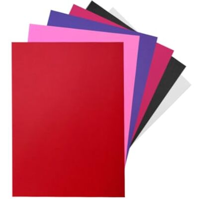 Janrax Pack of 300 A4 Assorted Valentine's Day Coloured 160gsm Craft Card Sheets – 6 Colours (50 Each) Janrax Pack of 300 A4 Assorted Valentine's Day Coloured 160gsm Craft Card Sheets – 6 Colours (50 Each)