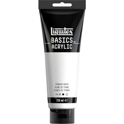 Liquitex 88700229 Basics Acrylic Paint, Titanium White, 250 ml Tube Liquitex 88700229 Basics Acrylic Paint, Titanium White, 250 ml Tube