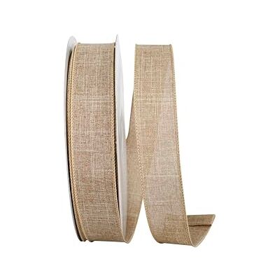 Reliant Ribbon Corp Reliant Ribbon 92573W-750-09K Everyday Linen Value Wired Edge Ribbon, 1-1/2 Inch X 50 Yards, Natural Reliant Ribbon Corp Reliant Ribbon 92573W-750-09K Everyday Linen Value Wired Edge Ribbon, 1-1/2 Inch X 50 Yards, Natural