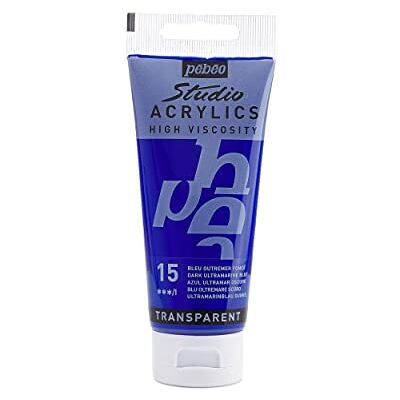 PEBEO 100 ml Studio Acrylic Paint, Dark Ultramarine Blue, 831-015 PEBEO 100 ml Studio Acrylic Paint, Dark Ultramarine Blue, 831-015