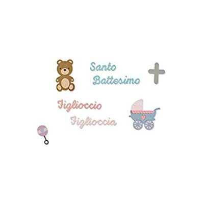 Sizzix " Battesimo Thinlits Die Set, Metal, Multi-Colour, 26 x 13 x 0.2 cm Sizzix " Battesimo Thinlits Die Set, Metal, Multi-Colour, 26 x 13 x 0.2 cm
