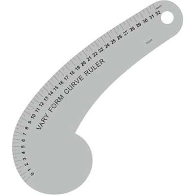 SHINLHUA Multipurpose Metal Tailoring Ruler with Clear Marking, 6132A SHINLHUA Multipurpose Metal Tailoring Ruler with Clear Marking, 6132A