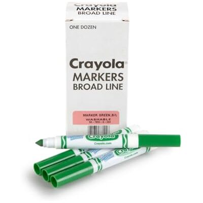 Crayola - Washable - Green - 12ct - Markers Crayola - Washable - Green - 12ct - Markers