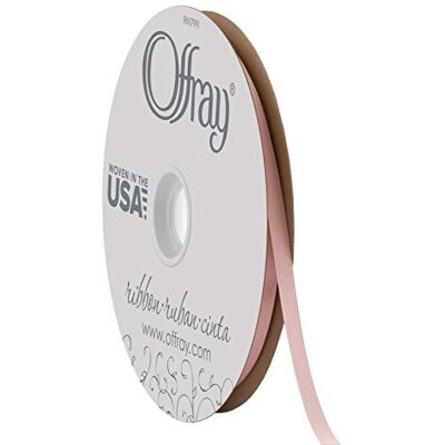 Berwick Offray Double Face Satin Ribbon, Blush, 1/4" x 100 yd Berwick Offray Double Face Satin Ribbon, Blush, 1/4" x 100 yd