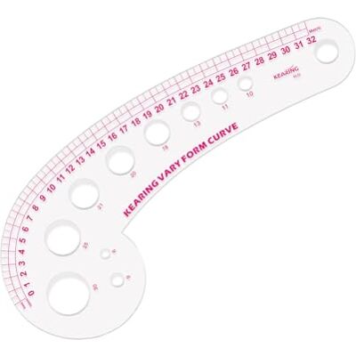 KEARING 32cm Metric French Curve Ruler Clear Plastic Sewing Pattern Tool Transparent 32cm metric vary form curve with sandwich line scale. Smooth grading ruler for fashion design and sewing KEARING 32cm Metric French Curve Ruler Clear Plastic Sewing Pattern Tool Transparent 32cm metric vary form curve with sandwich line scale. Smooth grading ruler for fashion design and sewing