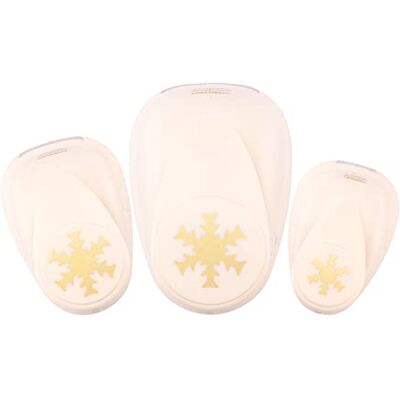 Creative Labs Craft Paper Punch Snowflakes 3 Pcs Various Sizes Circle Cutter for Crafting and Card Making, Ivory Creative Labs Craft Paper Punch Snowflakes 3 Pcs Various Sizes Circle Cutter for Crafting and Card Making, Ivory