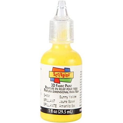 Aleene's Scribbles 3D Fabric Paint 1oz Shiny Sunny Yellow Aleene's Scribbles 3D Fabric Paint 1oz Shiny Sunny Yellow