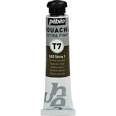 PEBEO Pébéo Gouache T7 Extra Fine Water Paints Ideal for Brush Application Tube 20 ml, Natural Umber PEBEO Pébéo Gouache T7 Extra Fine Water Paints Ideal for Brush Application Tube 20 ml, Natural Umber