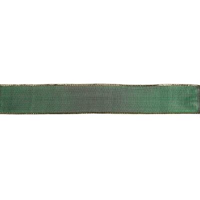 INNSPIRO Decorative Ribbon Green mesh Gold Trim 4cmx10m. INNSPIRO Decorative Ribbon Green mesh Gold Trim 4cmx10m.