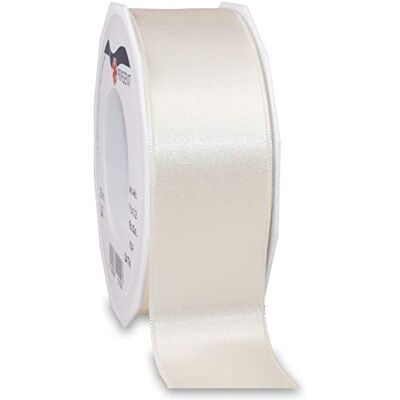 PRÄSENT Satin Ribbon Ivory 40 mm Width, 25 m Length PRÄSENT Satin Ribbon Ivory 40 mm Width, 25 m Length