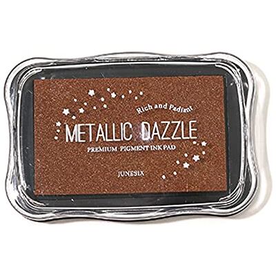 INCAUCA Metallic Ink Pads for Rubber Stamps, Washable Stamp Ink Pad, Ink Pads for Stamping, Embossing Craft Ink Pad Stamps Partner DIY Color for Wedding Card Making Scrapbook Wood Paper, Copper INCAUCA Metallic Ink Pads for Rubber Stamps, Washable Stamp Ink Pad, Ink Pads for Stamping, Embossing Craft Ink Pad Stamps Partner DIY Color for Wedding Card Making Scrapbook Wood Paper, Copper