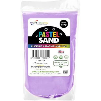 Rainbow Eco Play Pastel Coloured Sand, Art & Crafts, Eco-Friendly 100% Safe Rainbow Eco Play Pastel Coloured Sand, Art & Crafts, Eco-Friendly 100% Safe