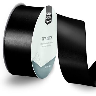 Creative Labs Satin Ribbon Black 65.6 ft x 1.5" Thin Ribbon for Gift Wrapping and Crafting Creative Labs Satin Ribbon Black 65.6 ft x 1.5" Thin Ribbon for Gift Wrapping and Crafting