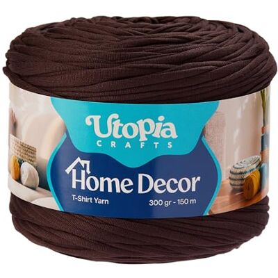 Utopia Crafts Home Decor T-Shirt Yarn for Crocheting, 300g Thick Soft Elastic Ribbon Yarn for Crochet Baskets Bags Rugs, Textile Fabric Yarn for Beginners, Home Decor, 5-7mm Hook (Deep Burgundy) Utopia Crafts Home Decor T-Shirt Yarn for Crocheting, 300g Thick Soft Elastic Ribbon Yarn for Crochet Baskets Bags Rugs, Textile Fabric Yarn for Beginners, Home Decor, 5-7mm Hook (Deep Burgundy)