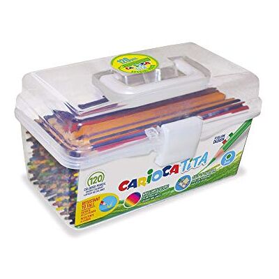 CARIOCA Colour Pencils, Tita Coloured Pencils Bright and Washable Colours, Extra Strong Lead Ø 3mm, Smooth Writing, Hexagonal Body (Box of 120 Coloured Pencils) CARIOCA Colour Pencils, Tita Coloured Pencils Bright and Washable Colours, Extra Strong Lead Ø 3mm, Smooth Writing, Hexagonal Body (Box of 120 Coloured Pencils)