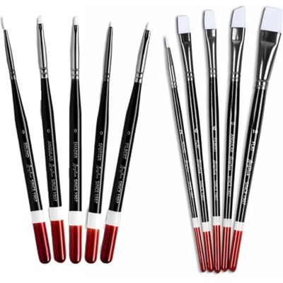 Angelus 10-Piece Paintbrush Set for Fine Detail and Precision Ideal for Acrylic Paints Angelus 10-Piece Paintbrush Set for Fine Detail and Precision Ideal for Acrylic Paints
