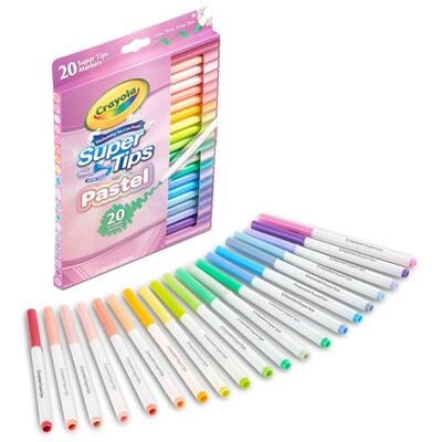 CRAYOLA 20ct Pastel Supertip Markers CRAYOLA 20ct Pastel Supertip Markers