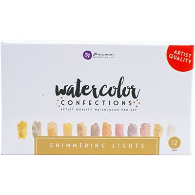 Prima Marketing 590260 Watercolour Confections Pans, Multi-Colour, 12 Count (Pack of 1) Prima Marketing 590260 Watercolour Confections Pans, Multi-Colour, 12 Count (Pack of 1)