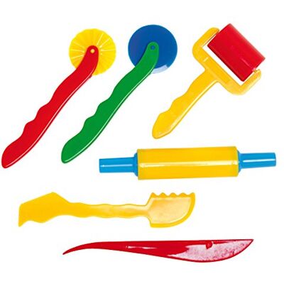Glorex 6 8076 20 Modelling Tool for Children, 6 Piece Set Made of Plastic, for Working with Clay and Modelling Clay Glorex 6 8076 20 Modelling Tool for Children, 6 Piece Set Made of Plastic, for Working with Clay and Modelling Clay