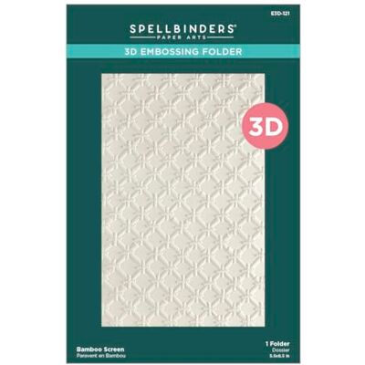 Spellbinders Bamboo Screen 3D Embossing Folder from the Cheerful Chirps Collection Spellbinders Bamboo Screen 3D Embossing Folder from the Cheerful Chirps Collection