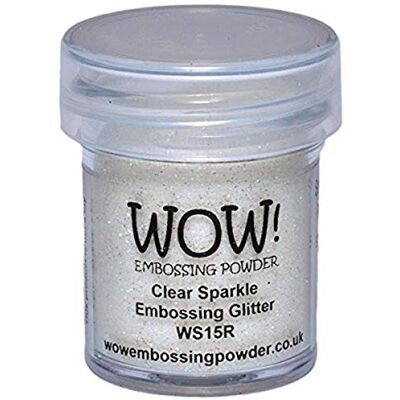 WOW! Embossing Powder 15ml, Clear Sparkle WOW! Embossing Powder 15ml, Clear Sparkle