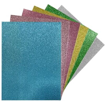 Janrax Pack of 60 A4 Assorted Easter Coloured 230gsm Craft Glitter Card Sheets – 6 Colours (10 Each) Janrax Pack of 60 A4 Assorted Easter Coloured 230gsm Craft Glitter Card Sheets – 6 Colours (10 Each)