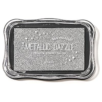 INCAUCA Metallic Ink Pads for Rubber Stamps, Washable Stamp Ink Pad, Ink Pads for Stamping, Embossing Craft Ink Pad Stamps Partner DIY Color for Wedding Card Making Scrapbook Wood Paper, Silver INCAUCA Metallic Ink Pads for Rubber Stamps, Washable Stamp Ink Pad, Ink Pads for Stamping, Embossing Craft Ink Pad Stamps Partner DIY Color for Wedding Card Making Scrapbook Wood Paper, Silver