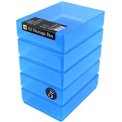 WestonBoxes A5 Colourful Storage Box with Lid, Craft and Office Storage WestonBoxes A5 Colourful Storage Box with Lid, Craft and Office Storage