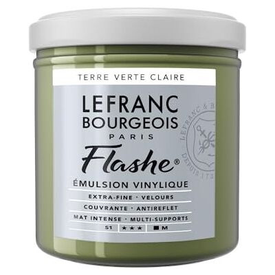 Lefranc Bourgeois Flashe, Extra-Fine Acrylic Vinyl Emulsion, Artists Quality, Light Green Earth, 125ml Pot Lefranc Bourgeois Flashe, Extra-Fine Acrylic Vinyl Emulsion, Artists Quality, Light Green Earth, 125ml Pot
