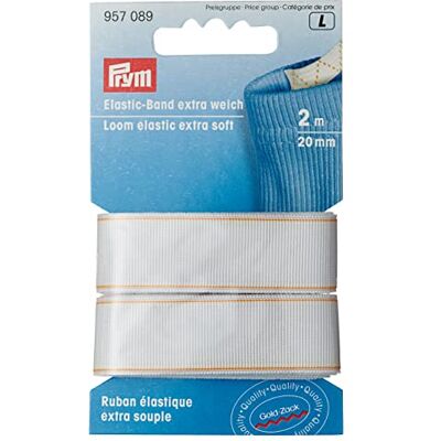 Prym Loom Elastic Extra Soft 20 mm White Prym Loom Elastic Extra Soft 20 mm White