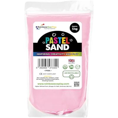 Rainbow Eco Play Pastel Coloured Sand, Art & Crafts, Eco-Friendly Safe 5kg Rainbow Eco Play Pastel Coloured Sand, Art & Crafts, Eco-Friendly Safe 5kg
