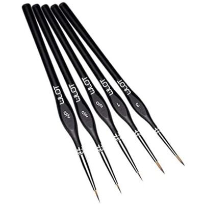 WLOT Detail Paint Brush Set 5pcs Miniature Brushes for Fine Detailing & Art Painting Acrylic, Watercolor, Oil Miniatures Models, Airplane Kits, Nail.(golden maple series) WLOT Detail Paint Brush Set 5pcs Miniature Brushes for Fine Detailing & Art Painting Acrylic, Watercolor, Oil Miniatures Models, Airplane Kits, Nail.(golden maple series)