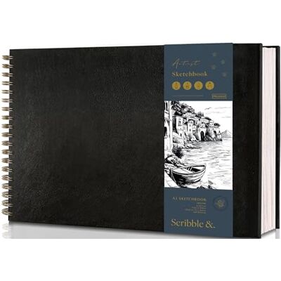 Scribble & Dot ™ A3 Sketchbook for Artists 200GSM Ultra Thick Paper – Spiral Bound Art Book, Large A3 Sketch Pad for Sketching, 29 x 42cm, 50 Sheets / 100 Pages per Book. Scribble & Dot ™ A3 Sketchbook for Artists 200GSM Ultra Thick Paper – Spiral Bound Art Book, Large A3 Sketch Pad for Sketching, 29 x 42cm, 50 Sheets / 100 Pages per Book.